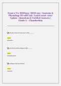 Exam 2 V2&colon; BIOS255 &sol; BIOS 255 &vert; Anatomy &  Physiology III with Lab &vert; Latest 2026&ndash;2027  Update &vert; Questions & Verified Answers &vert;  Grade A &ndash; Chamberlain 
