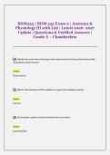 BIOS255 &sol; BIOS 255 Exam 2 &vert; Anatomy &  Physiology III with Lab &vert; Latest 2026&ndash;2027  Update &vert; Questions & Verified Answers &vert;  Grade A &ndash; Chamberlain