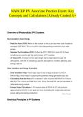 NABCEP PV Associate Practice Exam&colon; Key Concepts and Calculations &vert;Already Graded A&plus;