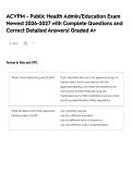 ACVPM - Public Health Admin&sol;Education Exam Newest 2026-2027 with Complete Questions and Correct Detailed Answers&vert; Graded A&plus;