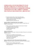 GEORGIA REAL ESTATE RECIPROCITY EXAM  2026&sol;2027 COMPLETE ACCURATE REAL EXAM  QUESTIONS WITH WELL ELABORATED ANSWERS  AND RATIONALES &lpar;100&percnt; CORRECT VERIFIED SOLUTIONS&rpar; GUARANTEED PASS A&plus;&vert;BRAND NEW&excl; 