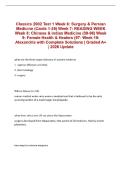 Classics 2902 Test 1 Week 6&colon; Surgery & Persian Medicine &lpar;Cards 1-39&rpar; Week 7&colon; READING WEEK Week 8&colon; Chinese & Indian Medicine &lpar;39-96&rpar; Week 9&colon; Female Health & Healers &lpar;97- Week 10&colon; Alexandria with Complete Solutions &vert; Graded A&plus; &vert; 2026 Update 