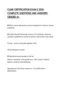 CLMS CERTIFICATION EXAM 2 2026 COMPLETE QUESTIONS AND ANSWERS GRADED A&plus;