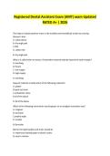 Registered Dental Assistant Exam &lpar;AMT&rpar; exam Updated RATED A&plus; &vert; 2026