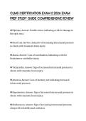 CLMS CERTIFICATION EXAM 2 2026 EXAM PREP STUDY GUIDE COMPREHENSIVE REVIEW