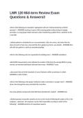 LMR 120 Mid-term Review Exam Questions & Answers