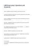 LMR Exam prep 1 Questions and Answers