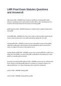 LMR Final Exam Statutes Questions and Answers