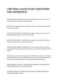 LMR FINAL EXAM STUDY QUESTIONS AND ANSWERS