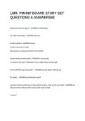 LMR- PMHNP BOARD STUDY SET QUESTIONS & ANSWERS