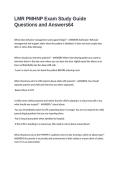LMR PMHNP Exam Study Guide Questions and Answers