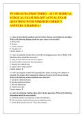 PN Med Surg Proctored ATI Exam 2026-2027 &vert;  Actual Questions with Verified Correct Answers &vert; ATI PN Medical Surgical Study Guide Graded A&plus;