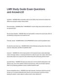 LMR Study Guide Exam Questions and Answers