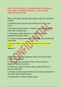 FICEP CERTIFIED QUALITY EXAM REVIEW WITH QUESTIONS  AND CORRECT ANSWERS GRADED A&plus; LATEST 2026&sol;27 COMPLETE STUDY GUIDE
