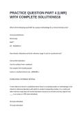 PRACTICE QUESTION PART 4 &lpar;LMR&rpar; WITH COMPLETE SOLUTIONS