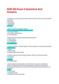 NUR 504 Exam 4 Questions And Answers