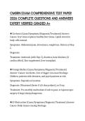 CMSRN EXAM COMPREHENSIVE TEST PAPER 2026 COMPLETE QUESTIONS AND ANSWERS EXPERT VERIFIED GRADED A&plus;