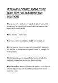 MECHANICS COMPREHENSIVE STUDY GUIDE 2026 FULL QUESTIONS AND SOLUTIONS
