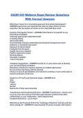 COUN 533 Midterm Exam Review Questions With Correct Answers