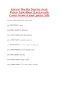 Island of The Blue Dolphins Vocab Firearm Safety Exam Questions with Correct Answers Latest Updated 2026