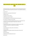RNC-OB PRACTICE QUESTIONS AND ANSWERS RATED A&plus; 2026RNC-OB PRACTICE QUESTIONS AND ANSWERS RATED A&plus; 2026