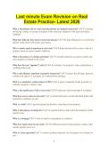 Last minute Exam Revision on Real Estate Practice- Latest 2026