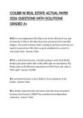 COLIBRI NJ REAL ESTATE ACTUAL PAPER 2026 QUESTIONS WITH SOLUTIONS GRADED A&plus;