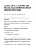 ADVANCED PHYSICAL ASSESSMENT FINAL 3 TESTED QUESTIONS 2026 FULL SOLUTION GUIDE