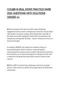 COLIBRI NJ REAL ESTATE PRACTICE PAPER 2026 QUESTIONS WITH SOLUTIONS GRADED A&plus;