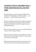 ADVANCED PHYSICAL ASSESSMENT MIDTERM ACTUAL TEST 2026 QUESTIONS WITH SOLUTIONS GRADED A&plus;