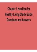 Chapter 1 &ndash; Nutrition for Healthy Living&colon; Study Guide Questions and Answers &lpar;2026 Update&rpar;