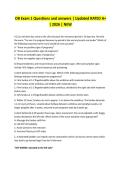 OB Exam 1 Questions and answers &vert; Updated RATED A&plus; &vert; 2026 &vert; NEW 