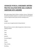 ADVANCED PHYSICAL ASSESSMENT MIDTERM TESTED QUESTIONS 2026 FULL SOLUTION GUIDE