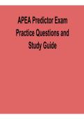 APEA Predictor Exam &ndash; Practice Questions and Study Guide &lpar;2026 Update&rpar;