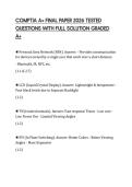 COMPTIA A&plus; FINAL PAPER 2026 TESTED QUESTIONS WITH FULL SOLUTION GRADED A&plus;
