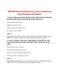 PRN1409 Client-Centered Care III - Exam 1 Verified and  Latest Questions and Answers