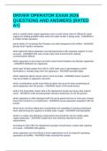 DRIVER OPERATOR EXAM 2026 QUESTIONS AND ANSWERS &lpar;RATED A&plus;&rpar;