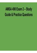 AMSA-490 Exam 2 &ndash; Study Guide & Practice Questions &lpar;2026 Update&rpar;