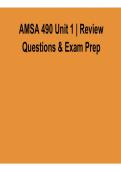 AMSA-490 Unit 1 &ndash; Review Questions & Exam Prep &lpar;2026 Update&rpar;