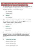 NAB & NHA LOS Practice Exam 2 &ndash; 2026 &vert; Actual Exam Prep & 100&percnt; Correct Answers