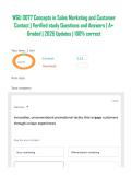 WGU D077 Concepts in Sales Marketing and Customer Contact &vert; Verified study Questions and Answers &vert; A&plus; Graded &vert; 2026 Updates &vert; 100&percnt; correct