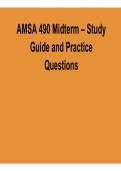 AMSA-490 Midterm &ndash; Study Guide and Practice Questions &lpar;2026 Update&rpar;