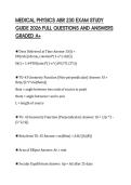 MEDICAL PHYSICS ABR 230 EXAM STUDY GUIDE 2026 FULL QUESTIONS AND ANSWERS GRADED A&plus;