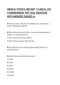 MEDICAL PHYSICS ABR PART 1 CLINICAL 230 COMPREHENSIVE TEST 2026 QUESTIONS WITH ANSWERS GRADED A&plus;