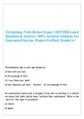 Exam Pack&colon; Gerontology NCLEX Review Exam 1 &lpar;2025-2026 Updated&rpar; &ndash; Verified Q&A