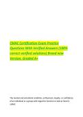 CMAC Certification Exam Practice  Questions With Verified Answers &lpar;100&percnt;  correct verified solutions&rpar; Brand new  Version&period; Graded A&plus;