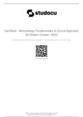 Microbiology Fundamentals&colon; A Clinical Approach&comma; 4th Edition by Cowan &lpar;2022&rpar; &ndash; Complete Test Bank with Clinical Microbiology Exam Questions