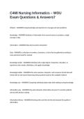 C468 Nursing Informatics &ndash; WGU Exam Questions & Answers