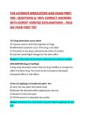 THE ULTIMATE MEDICATION AIDE EXAM TEST&colon; 400&plus; QUESTIONS & 100&percnt; CORRECT ANSWERS WITH EXPERT-VERIFIED EXPLANATIONS &ndash; PASS ON YOUR FIRST TRY 