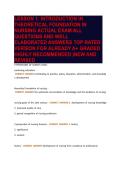 LESSON 1&colon; INTRODUCTION IN THEORETICAL FOUNDATION IN NURSING ACTUAL EXAM ALL QUESTIONS AND WELL ELABORATED ANSWERS TOP RATED VERSION FOR ALREADY A&plus; GRADED HIGHLY RECOMMENDED &vert;NEW AND REVISED